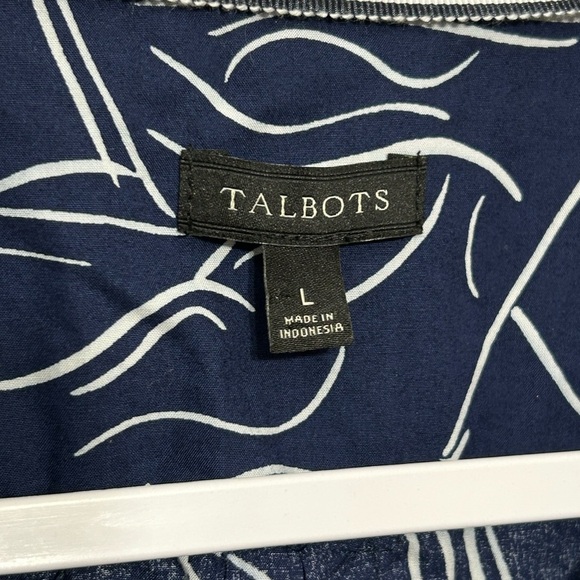 Talbots Nautical Sailboat Half Button Up Popover Blouse NEW WITHOUT TAGS - Picture 7 of 9